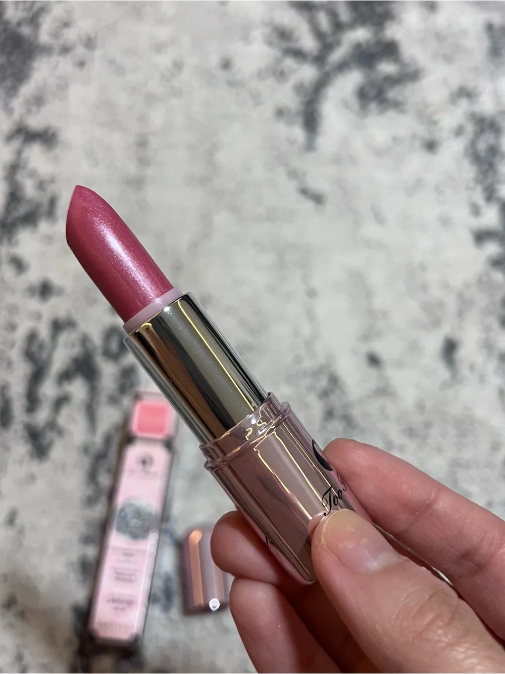 Too Faced Lip Of Luxury Champagne Essence Lipstick cupcake discontinued Aug sale